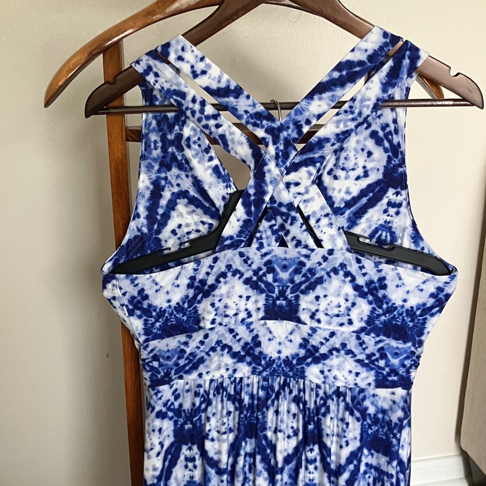 Soma Blue and White Patterned Dress - Picture 2 of 4